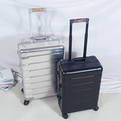 出口铝镁合金拉杆箱女20寸登机箱旅行箱男24寸行李箱密码 箱全金属