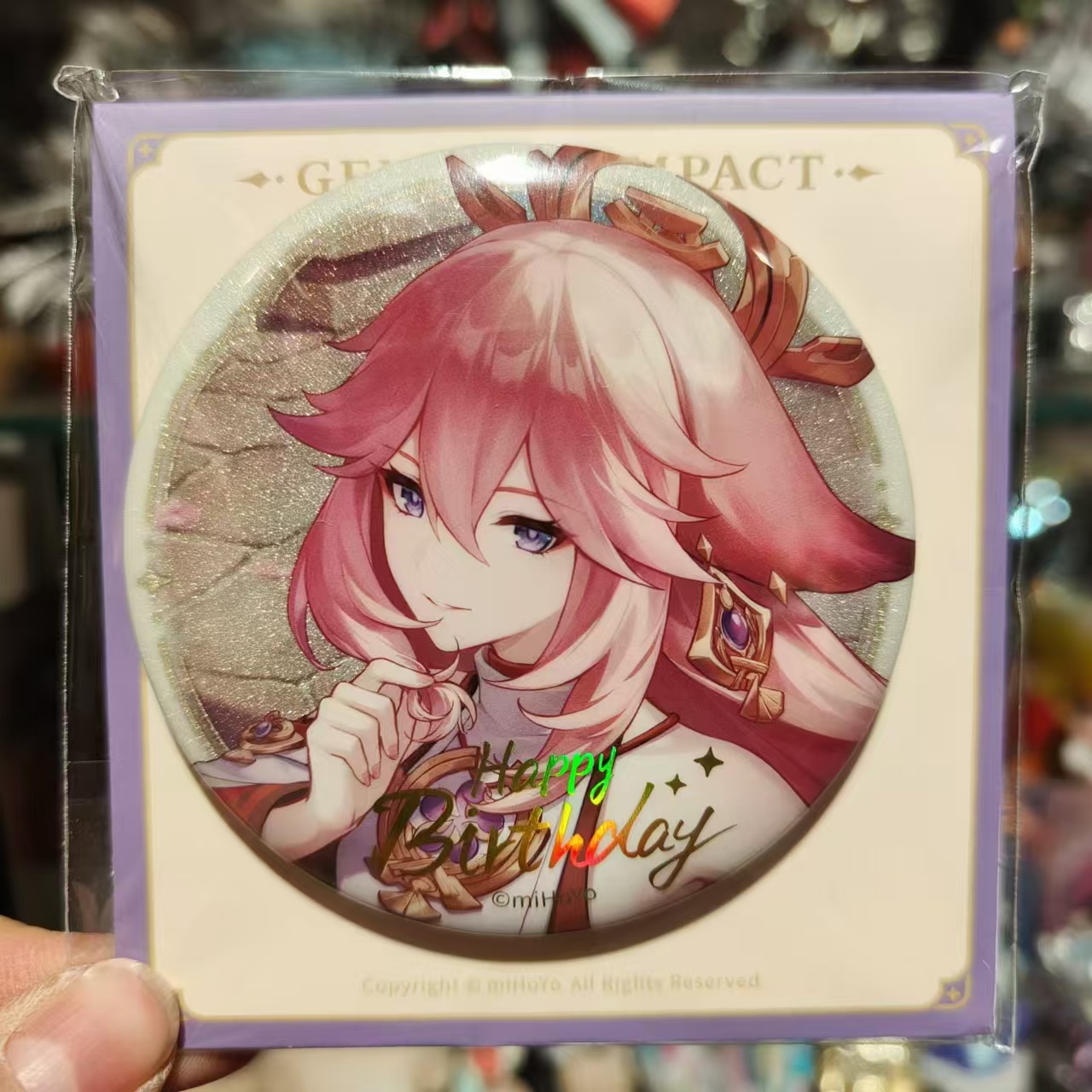 米哈游官方正版｜原神命定之日系列八重神子徽章吧唧官谷现货礼物