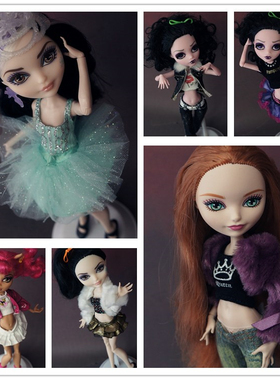 怪物高中娃娃衣服 怪高休闲服装 monster high 怪高衣服 第二波