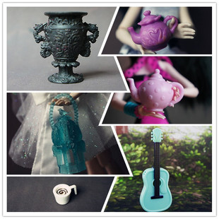 过家家娃娃场景摆件 凯丽场景 怪高娃娃微景观装饰物 人偶公仔