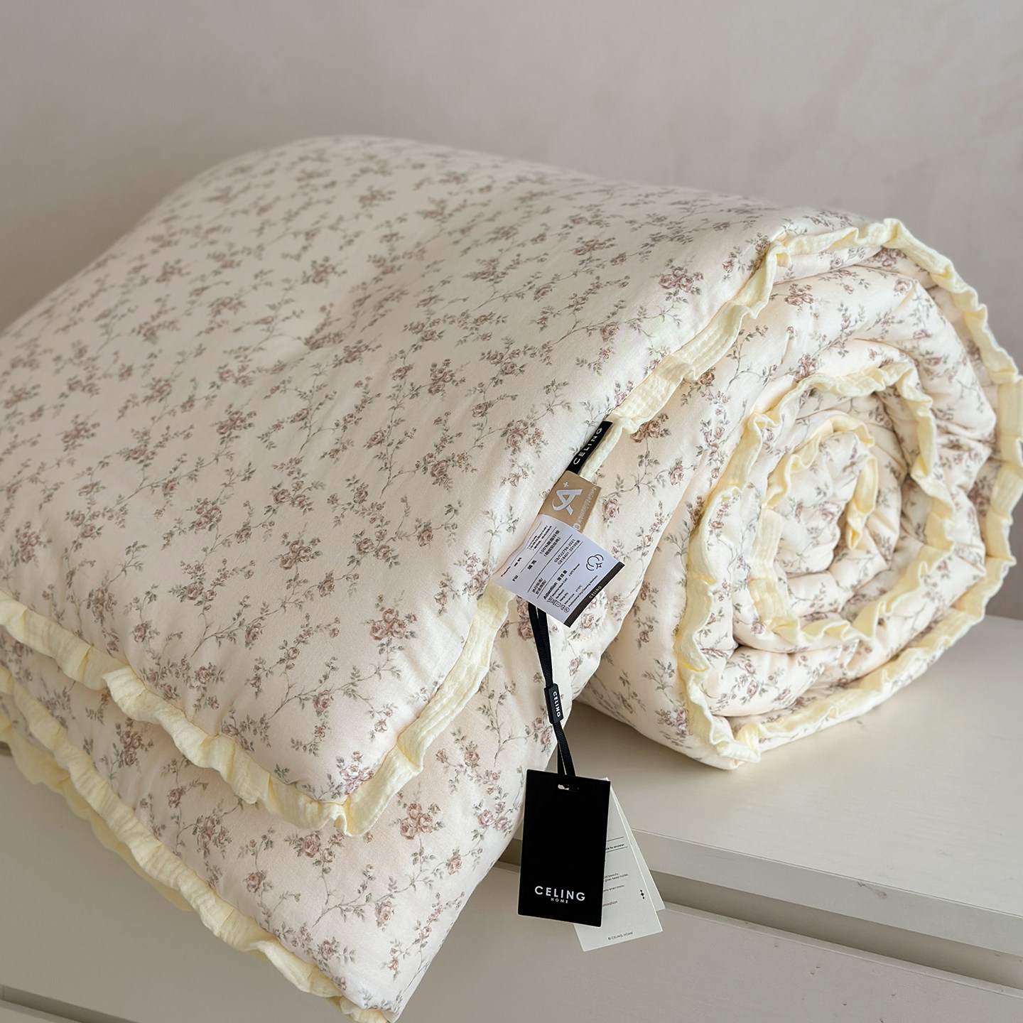 全棉A类皱皱纱春秋被子可机洗冬被双人加厚保暖空调被芯四季通用,床上用品,化纤被,淘宝优惠券,粉丝福利购,淘宝优惠卷