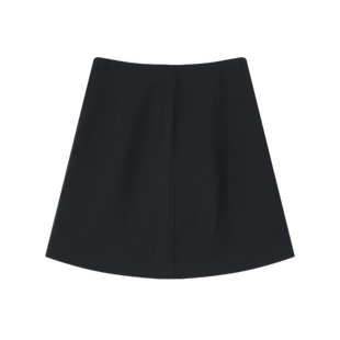 古木夕羊黑色西装半身裙女夏季通勤显瘦A型腰裙GS3301704