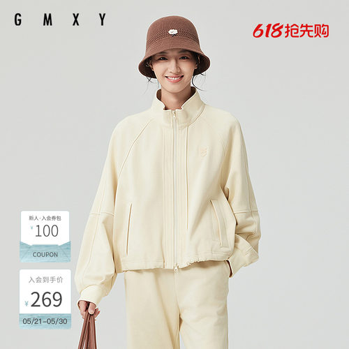 古木夕羊气质休闲立领拉链短外套女GS510071015