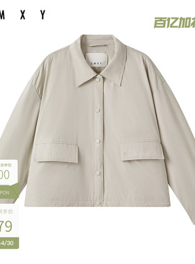 古木夕羊时尚保暖90鸭绒羽绒服女翻领单排扣外套GR550012002