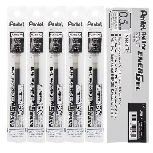 日本Pentel派通笔energel速干按动0.5mm中性笔芯BLN75替芯BLN105