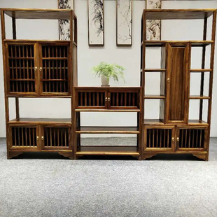实木茶桌椅组合禅意明式 新中式 黑胡桃茶几客厅家用原木泡茶台茶桌