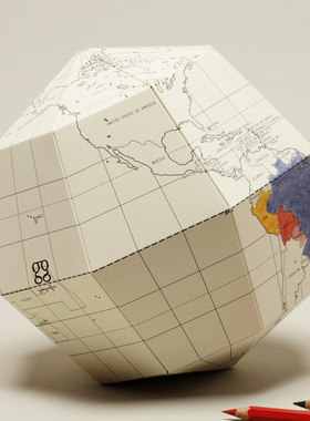 日本geografia空白款DIY手绘地球