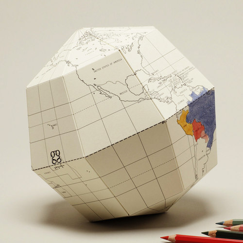 日本geografia空白款DIY手绘地球