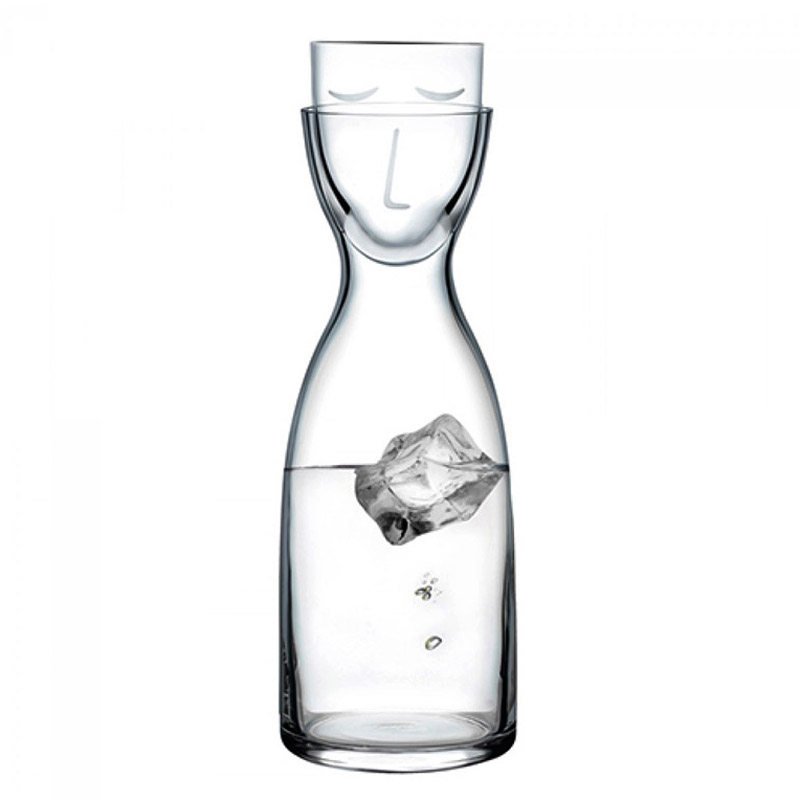 土耳其进口nude无铅水晶玻璃水壶水杯醒酒器酒杯倒酒壶2件套700ml