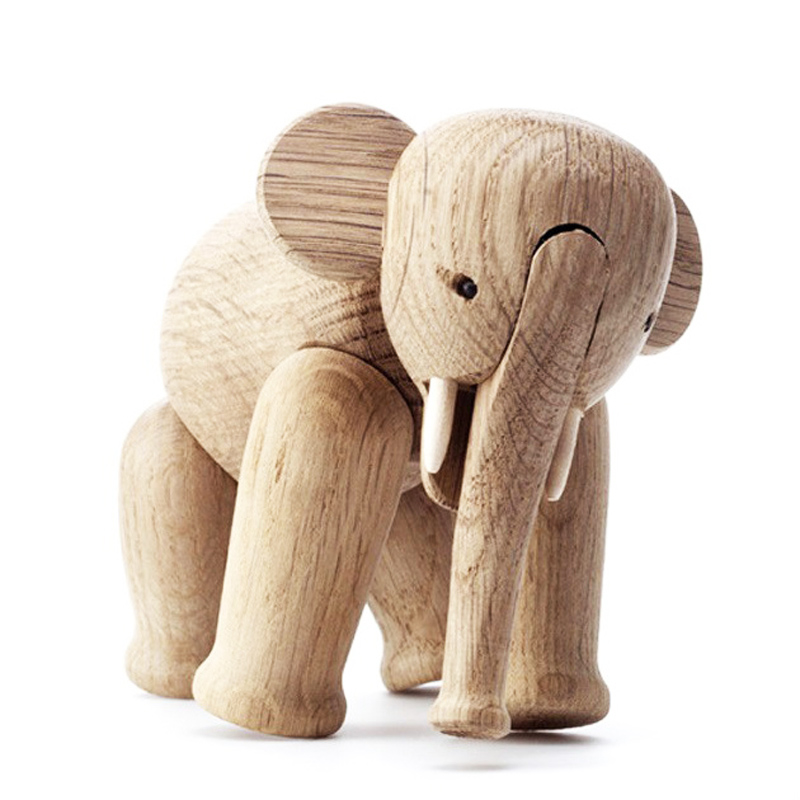丹麦rosendahl手工木制大象玩具