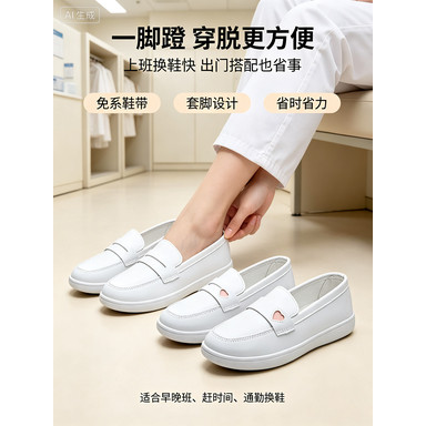 女护士鞋小白鞋软底透气防滑