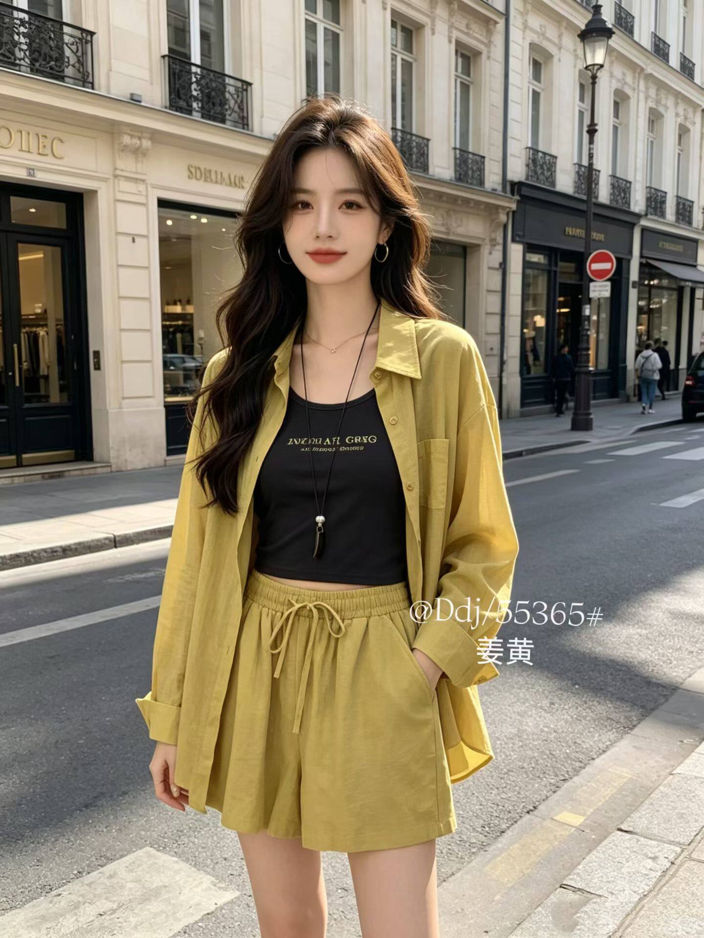 007 2026新款均码女装时尚三件套装女防晒衣衬衫背心高级感包邮