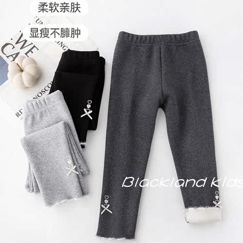 100-150码 冬款童装 女童无骨加绒打底裤