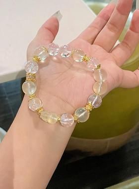 雪花幽灵柠檬黄貔貅天然水晶