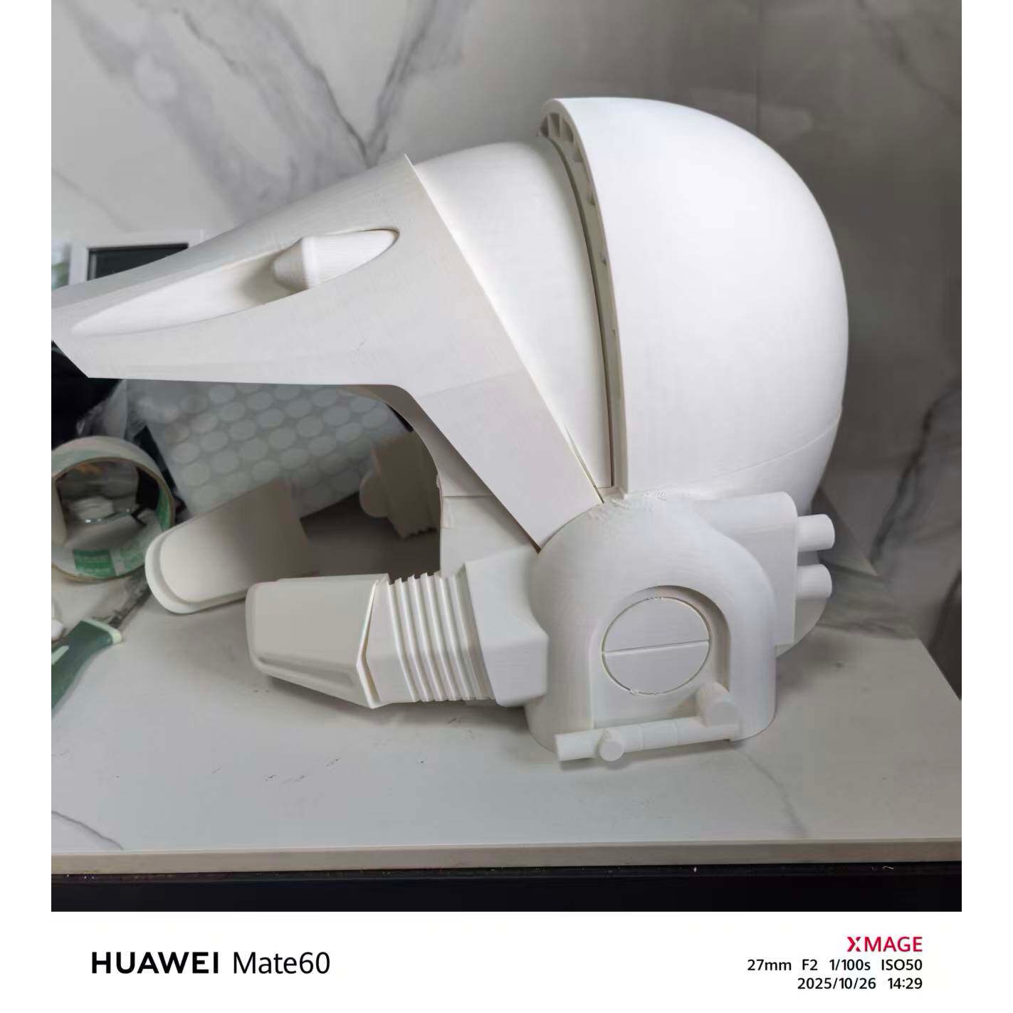 迪迦胜利队特摄头盔 3D 打印白模 漫展皮套手工打磨 DIY 配件素材图片
