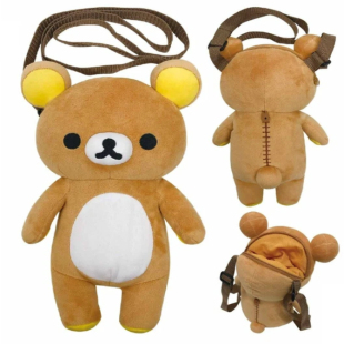 日本sanx轻松熊毛绒单肩包斜挎包 尾款