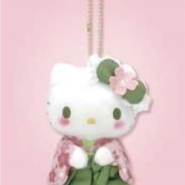现货/尾款 日本sanrio三丽鸥 樱花抹茶和服 毛绒公仔 挂件挂饰