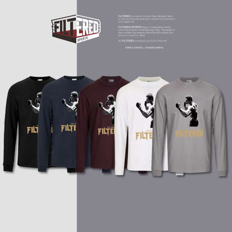 长袖t恤男澳洲filtered健身训练服纯棉短袖衣服拳击体恤运动上衣