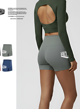 张静初同款Filtered瑜伽健身三分裤紧身高腰速干拳击运动打底裤女