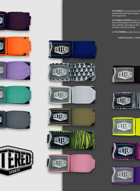 拳带缠手带FILTERED拳击绷带绑带3米4.5米男女泰拳搏击微弹护手布