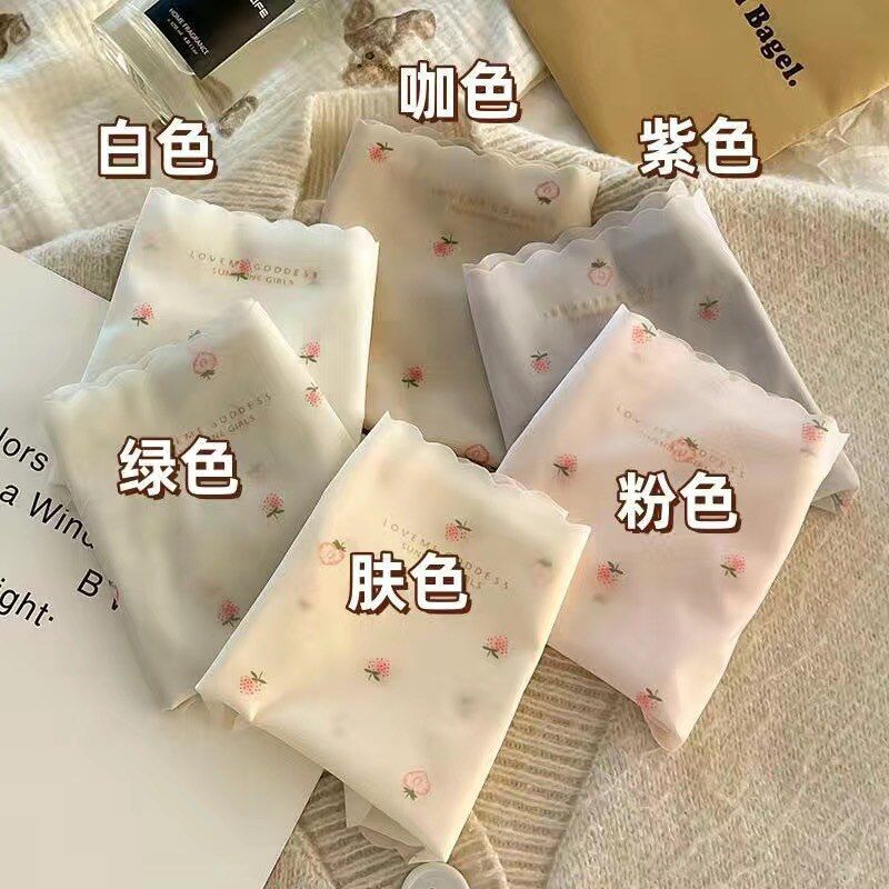 面膜裤冰丝无痕内裤女草莓少女性平角裤