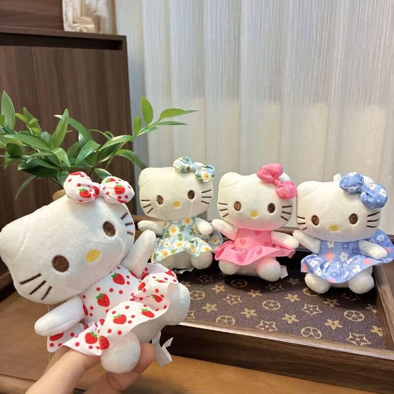 网红可爱萌kt猫挂件毛绒玩具公仔卡通小猫包包挂饰钥匙扣娃娃玩偶