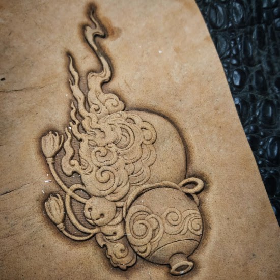 新手工皮具金属皮压花obp模具福禄革天降皮革压花模芦具葫模品