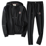 F6077T022P2802025新款秋季卫衣长裤运动休闲套装-黑底图，男装休闲套装，钱塘6077