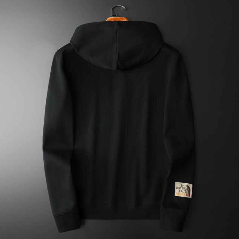 F6077-66501-P1152024新品秋季刺绣圆领卫衣打底衫黑色黑底图,男装卫衣,钱塘6077