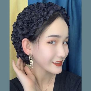 新款回族头巾女士帽子纱巾回民洋气妈妈包头帽假发帽方便盖头套头