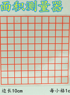 面积测量器1cm 透明小方格纸每格1厘米 小学数学估测面积学具教具