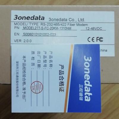 全新光电转换器 MODEL277-S-FC- 20KM-1310NM 请多咨询