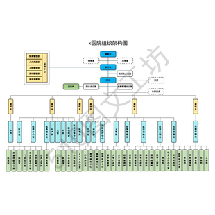 中大型医院 医疗机构股份组织机构图 架构图 适配ppt word drawio