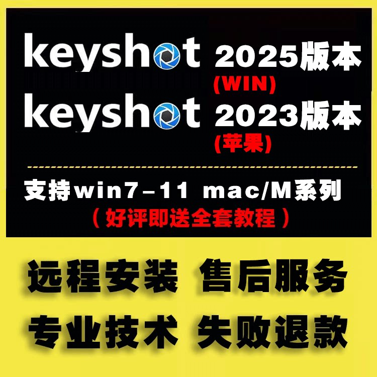 Keyshot软件ks win2025 mac2023 12-8.0版中英全套安装+远程服务