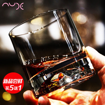土耳其进口NUDE水晶玻璃洋酒杯威士忌杯厚底啤酒茶水杯酒吧古典杯