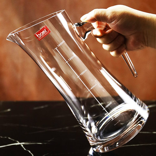大容量带刻度红酒醒酒器水晶玻璃白酒分酒器洋酒老酒勾兑家用酒壶