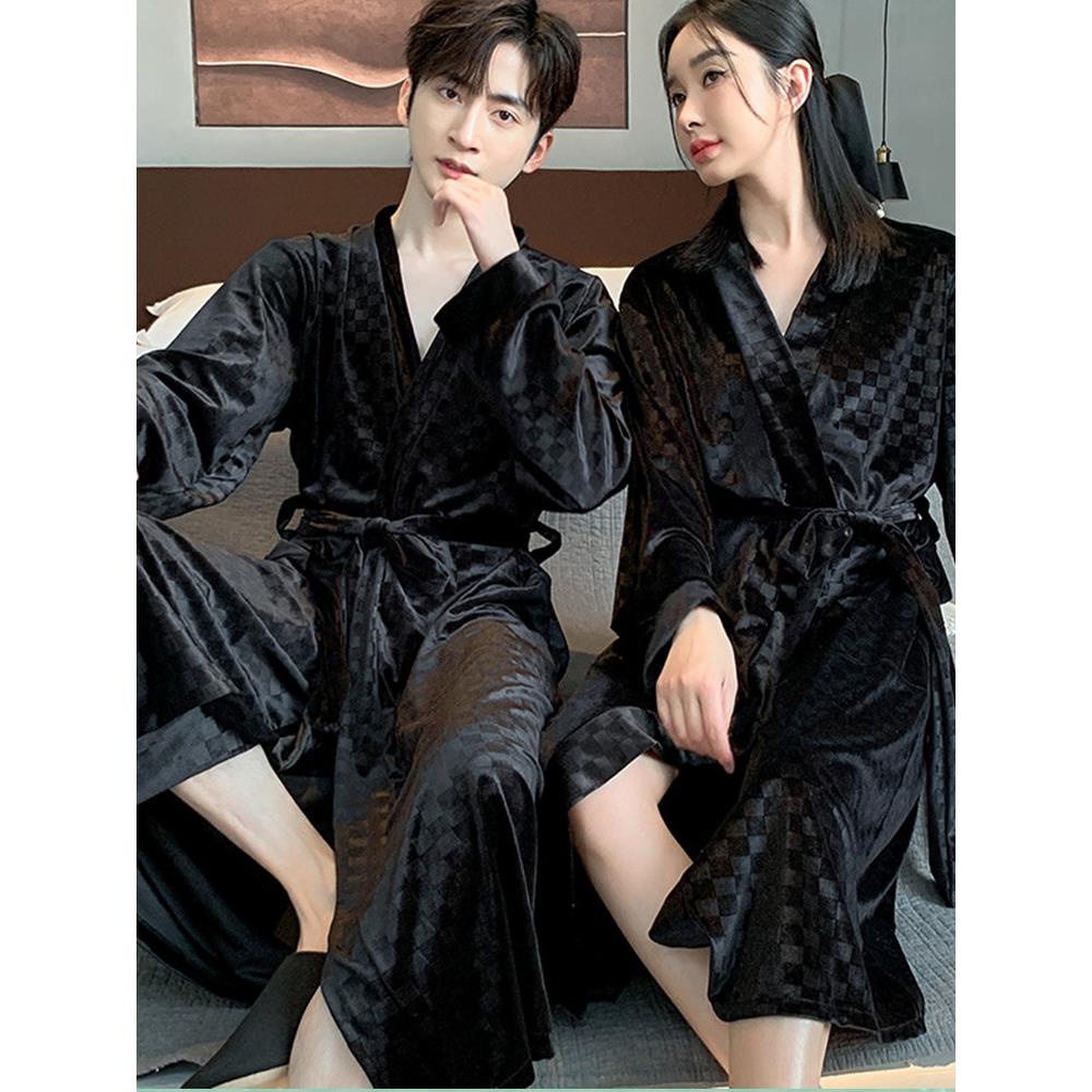 维多利亚轻奢金丝绒睡袍