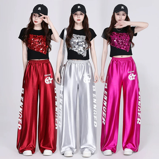 韩舞kpop女团演出服穿搭套装jazz爵士舞短款辣妹上衣闪亮广场舞服