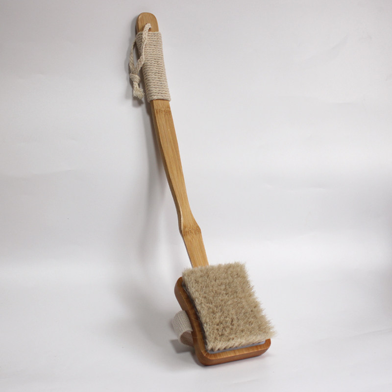 意简家新款楠竹弯长柄猪鬃毛沐浴刷马鬃软毛洗澡刷精油干刷按摩刷,家庭/个人清洁工具,浴刷,淘宝优惠券,粉丝福利购,淘宝优惠卷