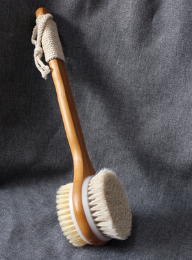 意简家猪鬃毛沐浴刷搓泥神器男女士长柄搓背刷干刷儿童洗澡身体刷