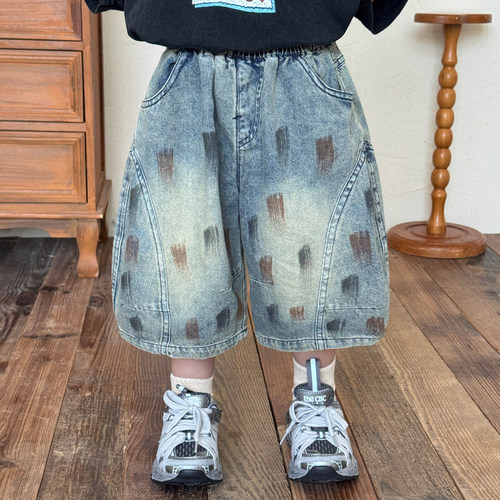 男童牛仔短裤夏季薄款韩版七分裤