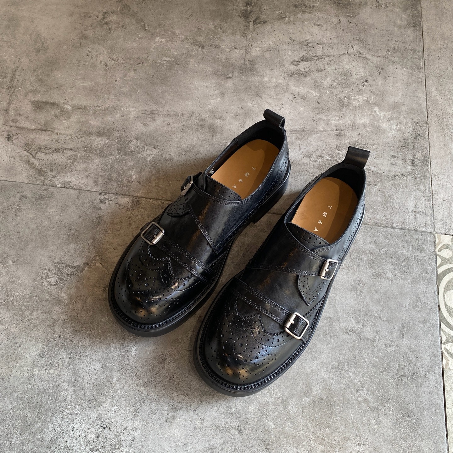 韩范儿小皮鞋子英伦风布洛克鞋女真皮双扣带雕花圆头平底单鞋黑色,女鞋,牛津鞋/布洛克鞋/德比鞋,淘宝优惠券,粉丝福利购,淘宝优惠卷