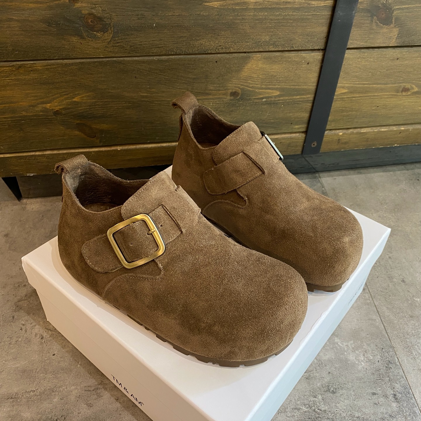 韩版秋冬新款加绒棉鞋女厚底增高休闲鞋勃肯鞋复古一脚蹬薄绒单鞋