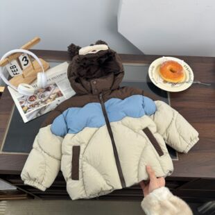 男童加厚棉衣小海狮可爱外套秋冬款2025新款棉服冬装男孩棉袄潮暖