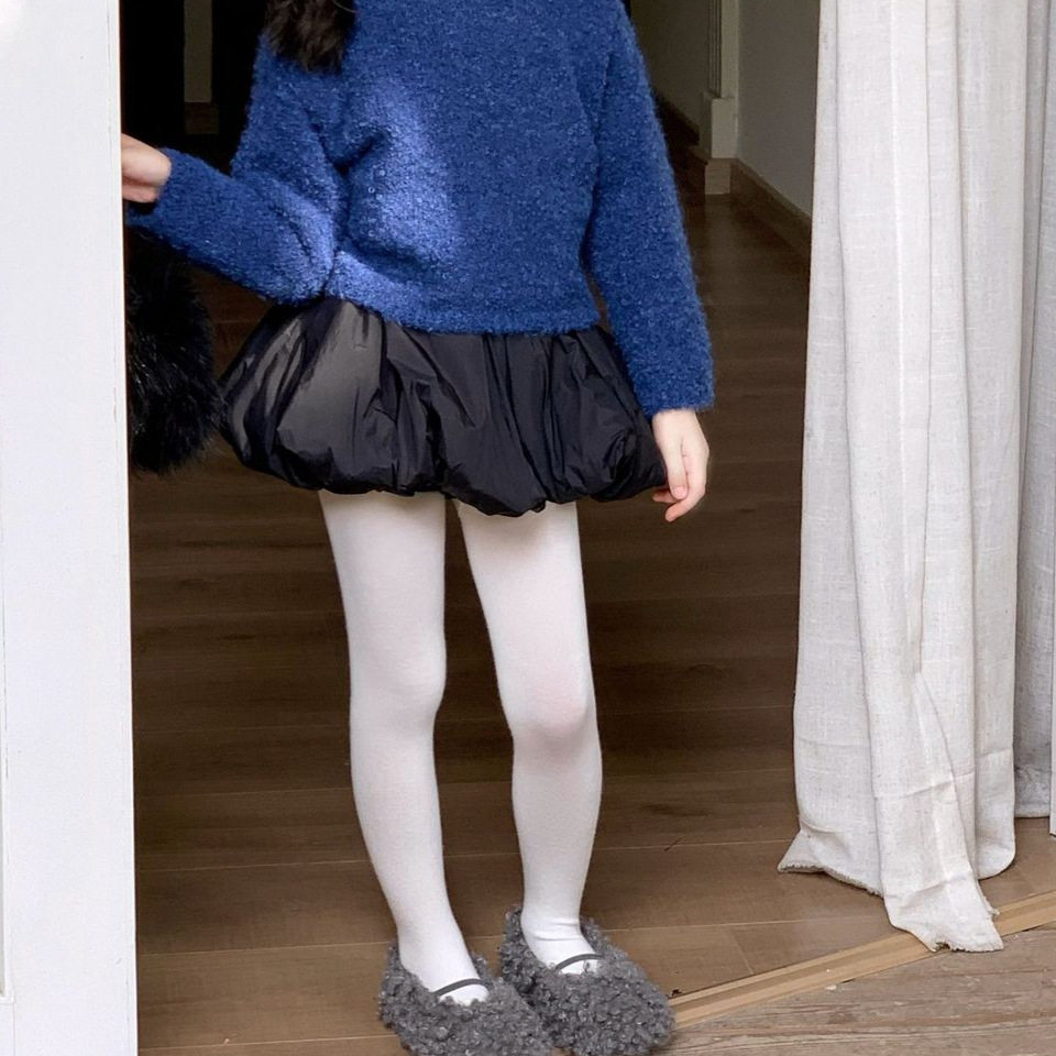 女童半身裙2025冬季新款韩版可爱花苞裙加厚棉裙防走光蛋糕裙保暖