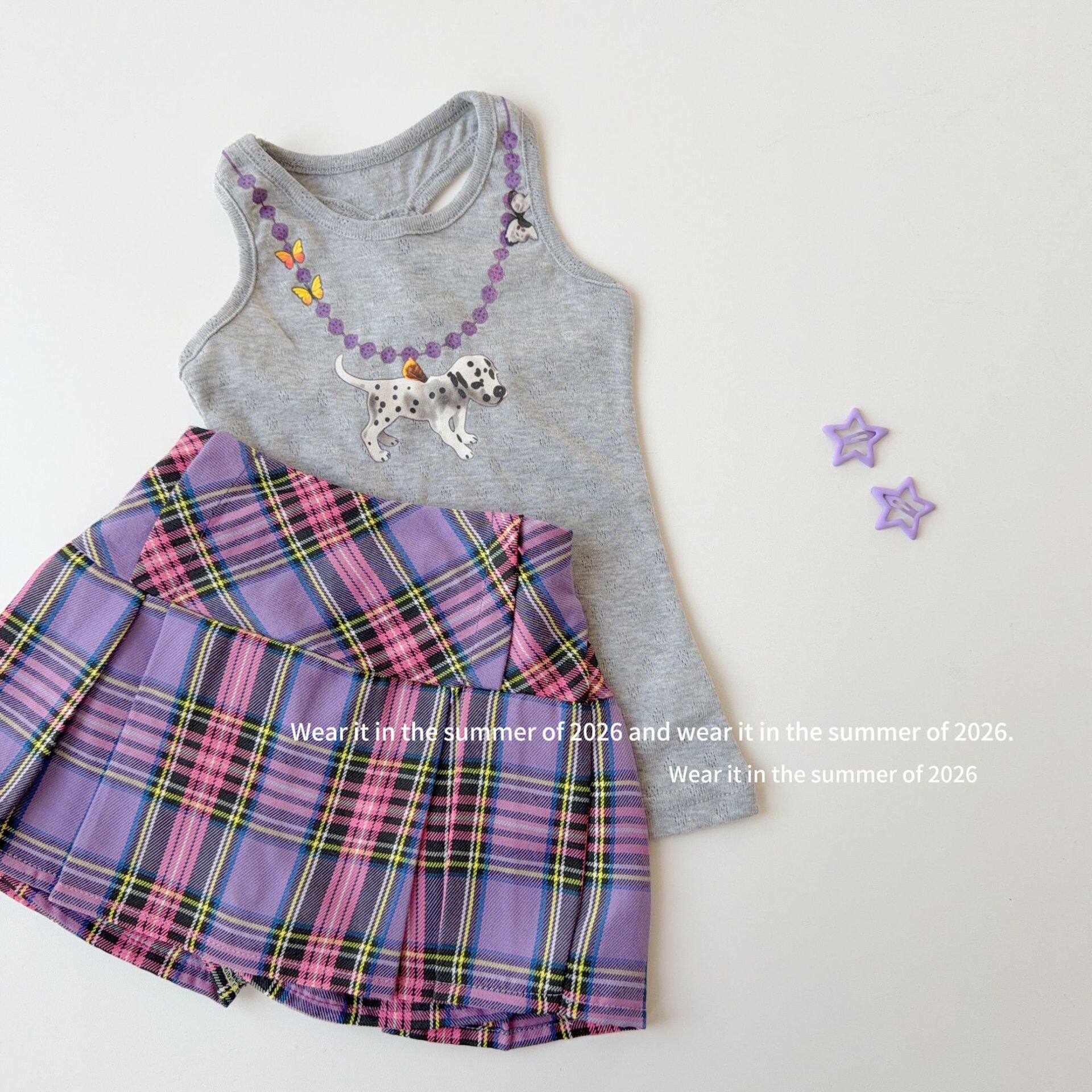 女童2026春 挂脖吊带背心女夏季修身辣妹无袖外穿露背上衣韩系新