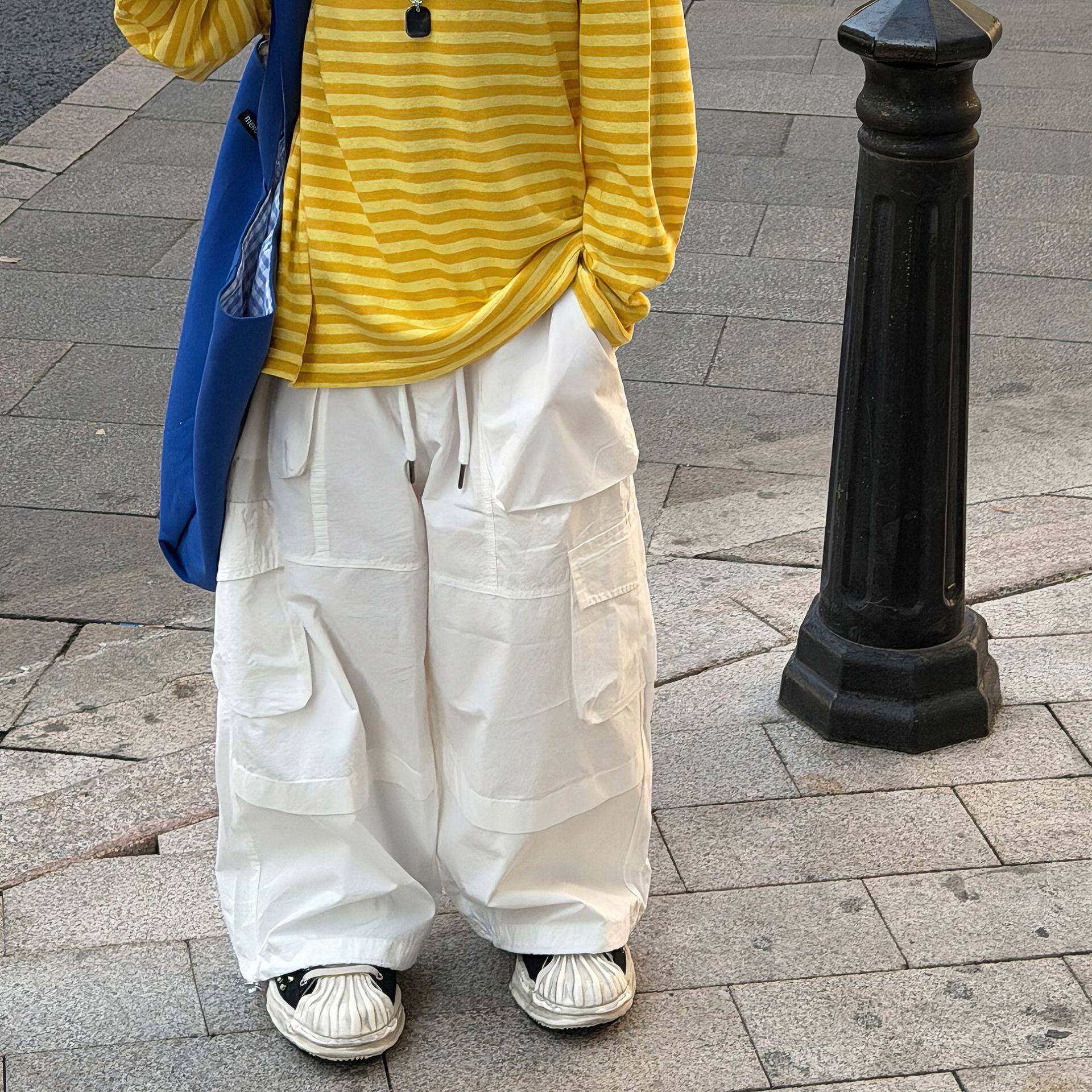 韩系春装2026春季新款儿童纯色休闲工装裤男童百搭宽松透气长裤潮