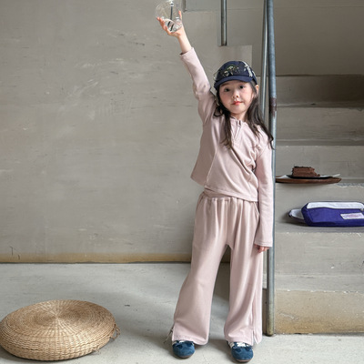 韩系新童装女童卫衣套装秋季2025新款儿童上衣裤子两件套宝宝衣服