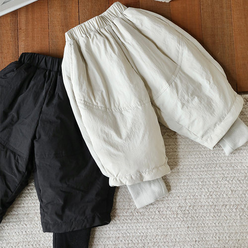 新品儿童90国标白鸭绒羽绒裤洋气中小童宝韩版宽松保暖防风外穿裤