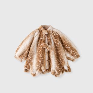 森系女童加绒外套2025冬季新款上新洋气时髦可爱动物小鹿加绒冬装